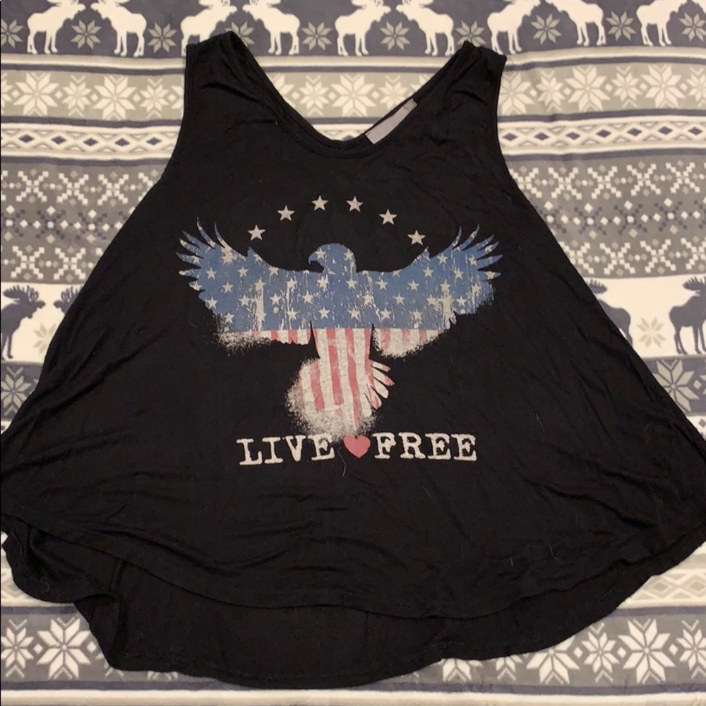 Loose fitting crop top tank